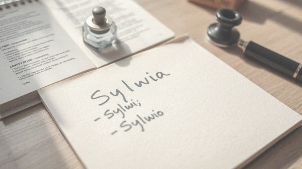 Jakie są poprawne formy odmiany imienia Sylwia?