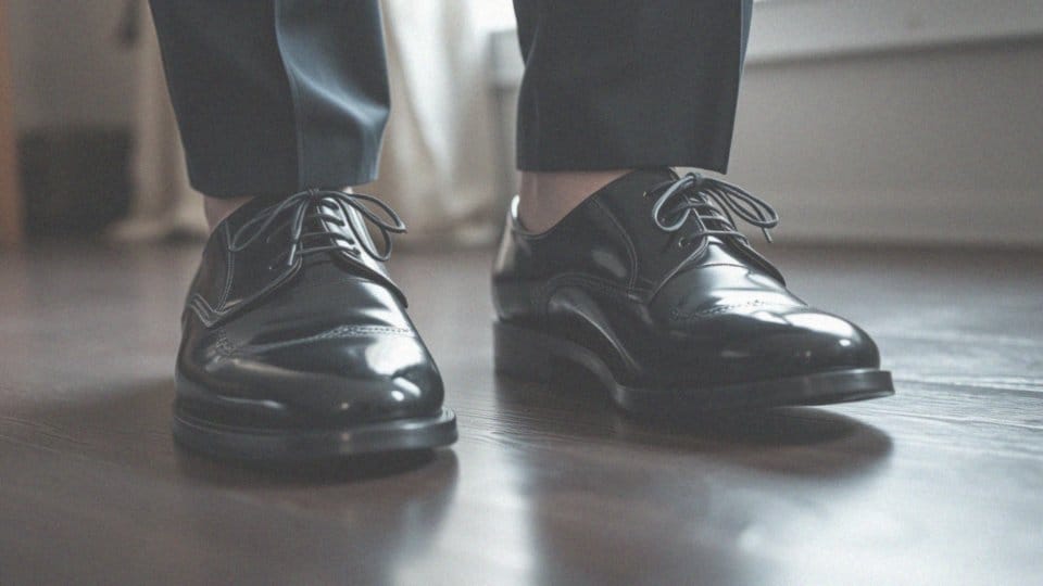 Czy czarne buty są najlepszym wyborem do granatowego garnituru?